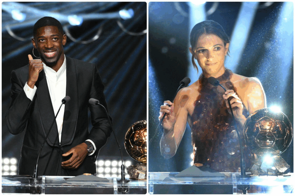 Ousmane Dembélé y Aitana Bonmatí, ganadores del Balón de Oro 2025
